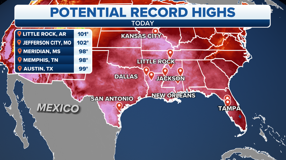 US record-high temps