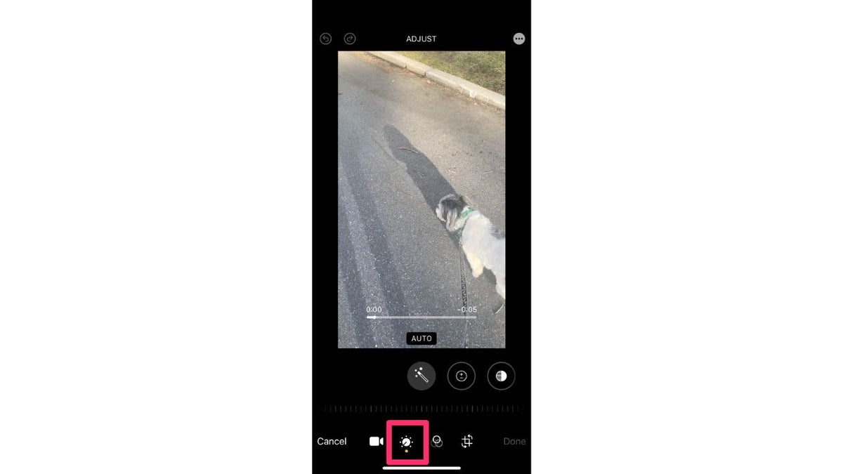 Sharpening video on iPhone