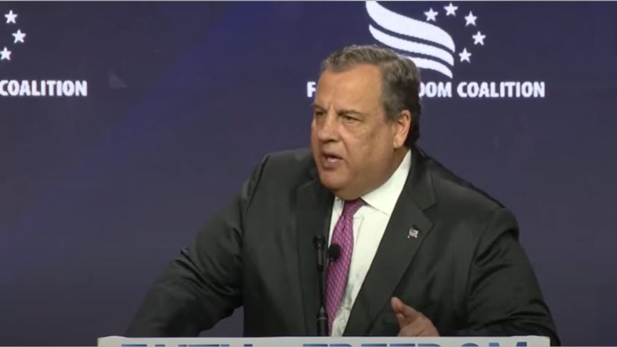 Chris Christie speaking at faith event