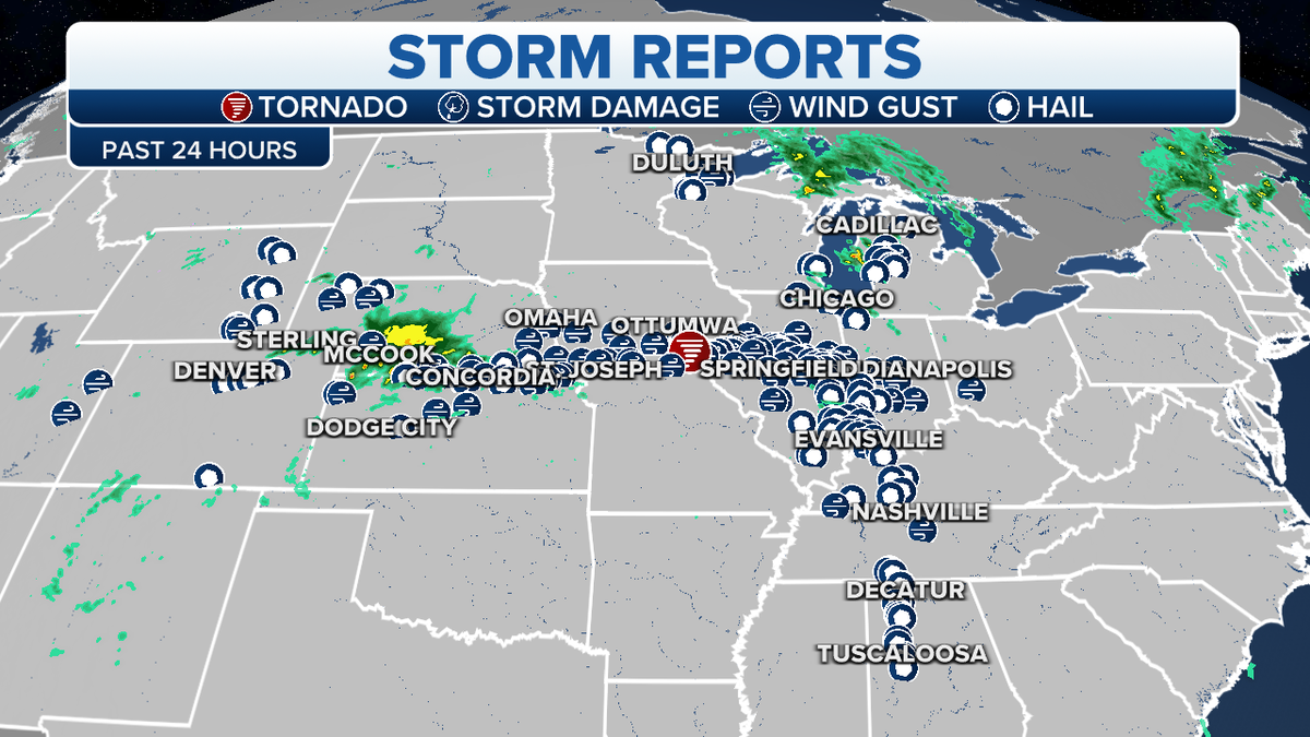 US storm map