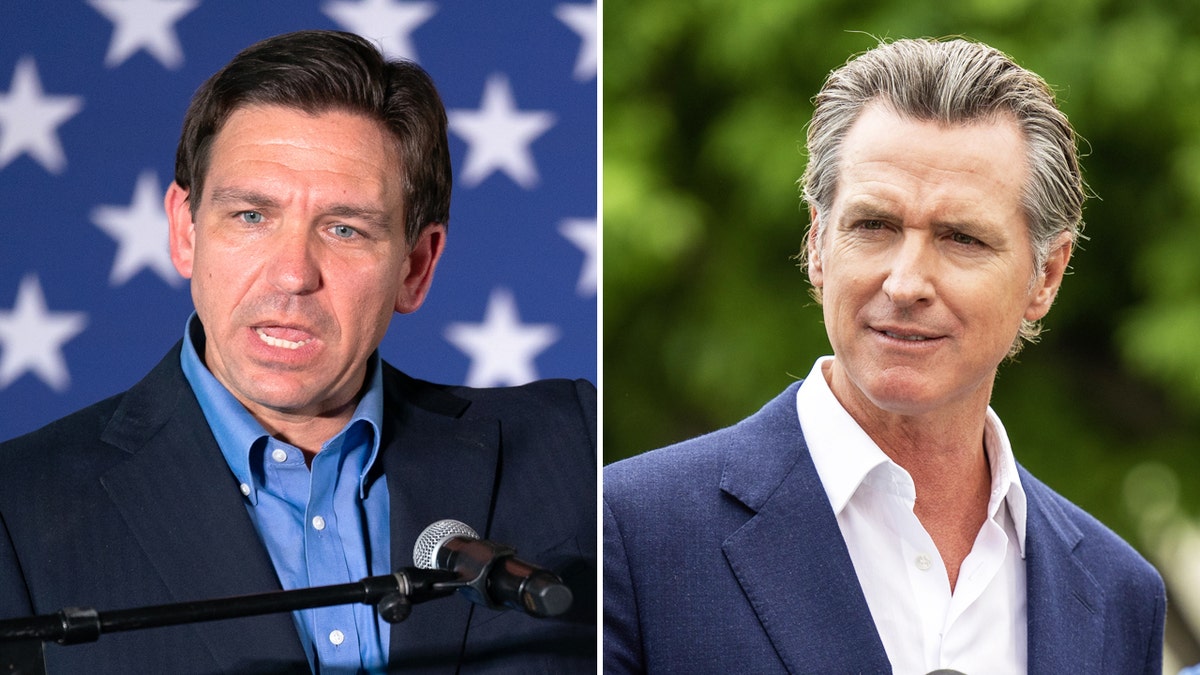 Desantis, Newsom split