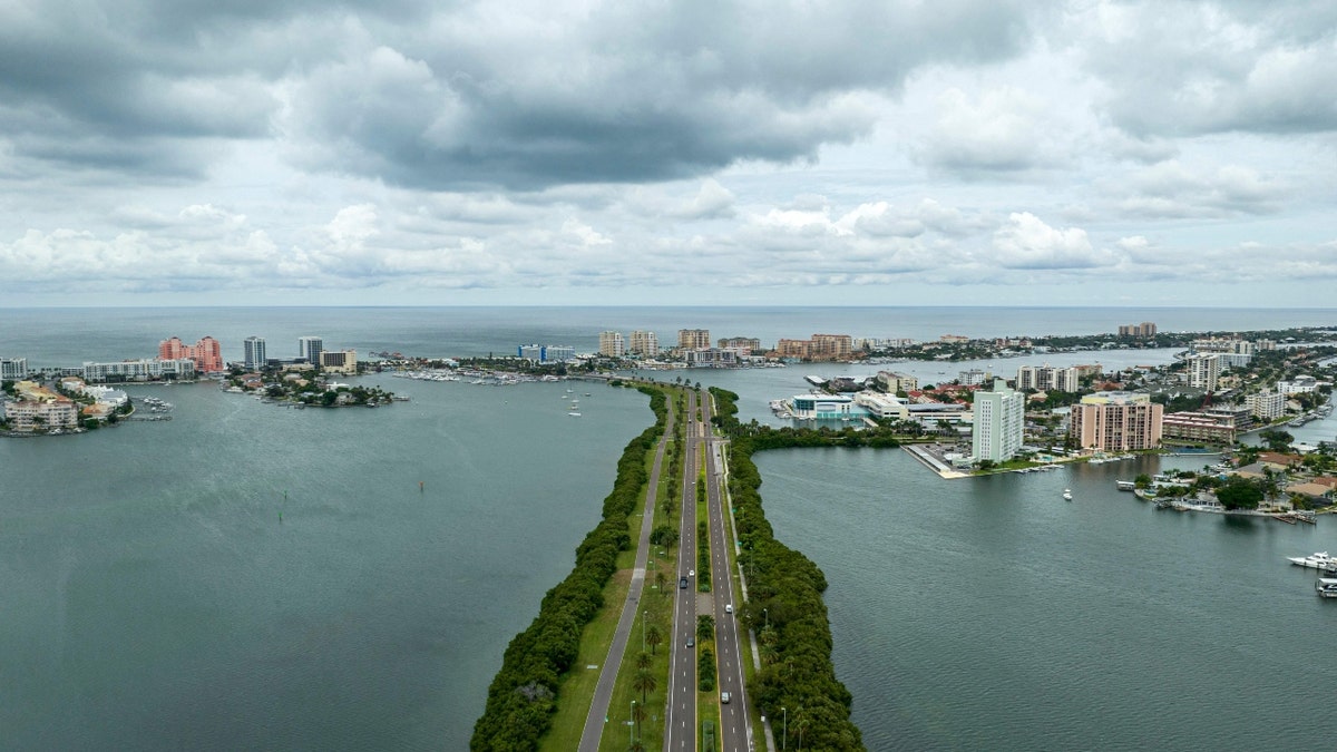 An aerial view of Clearwater Beach