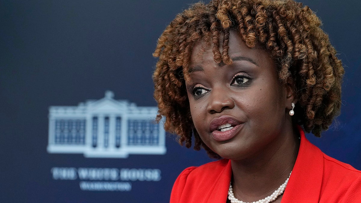 Karine Jean-Pierre at White House podium