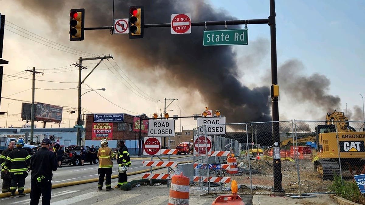 Firefighters at scene of I-95 collapse