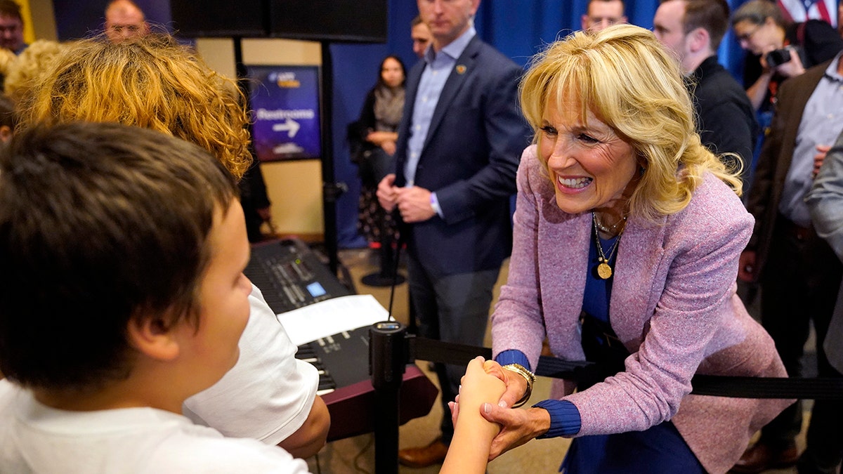 Jill Biden shaking hands