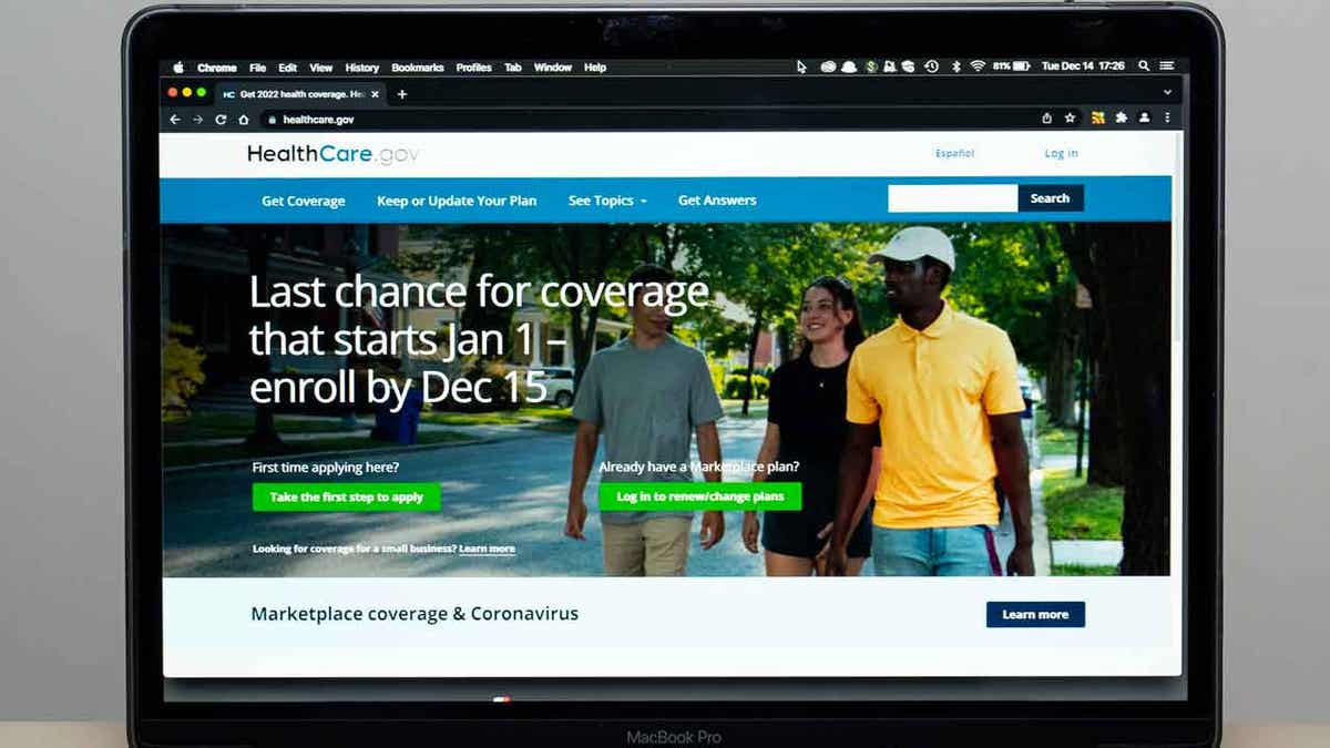 The healthcare.gov website