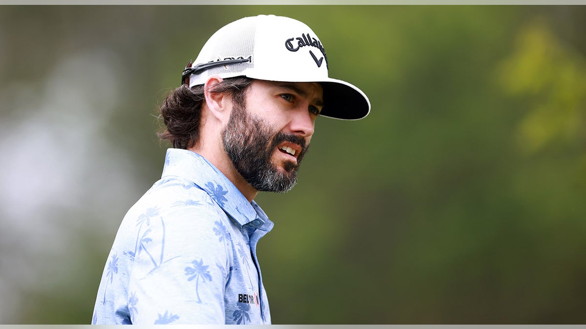 Adam Hadwin looks on course