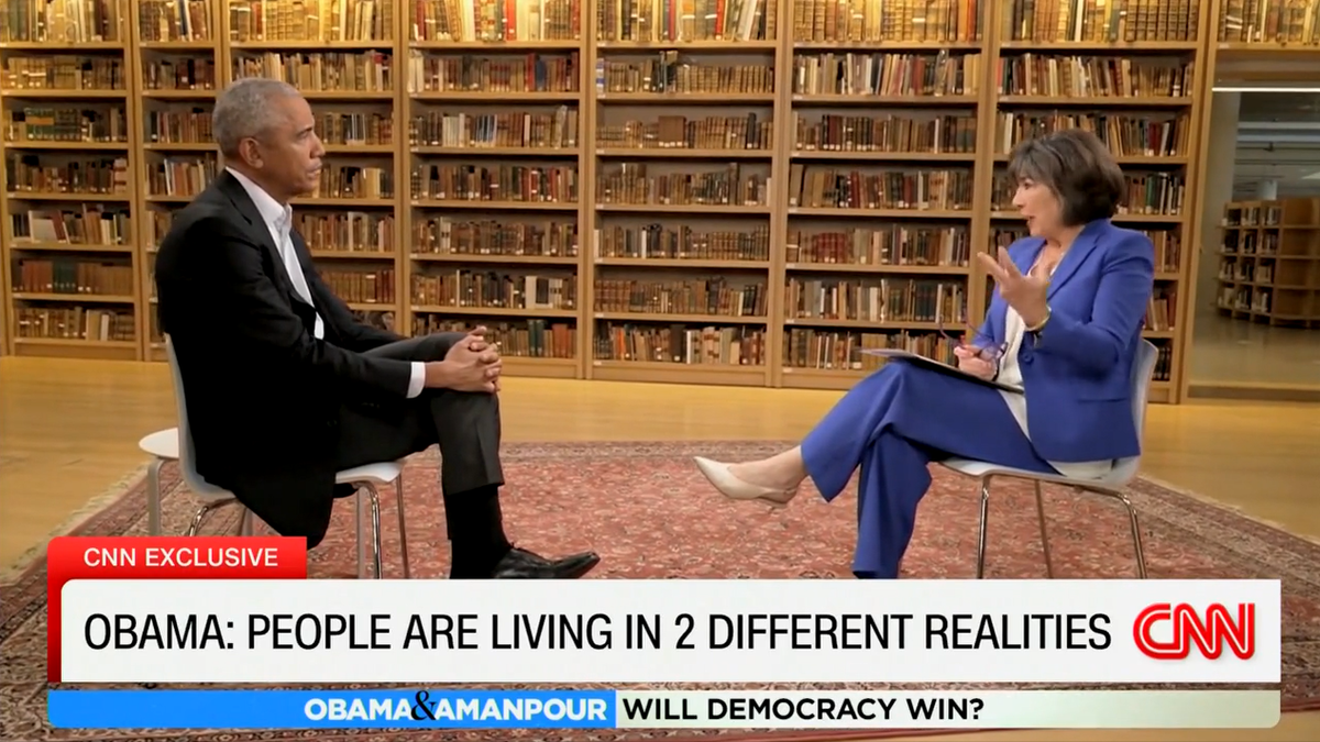 Barack Obama and Christiane Amanpour