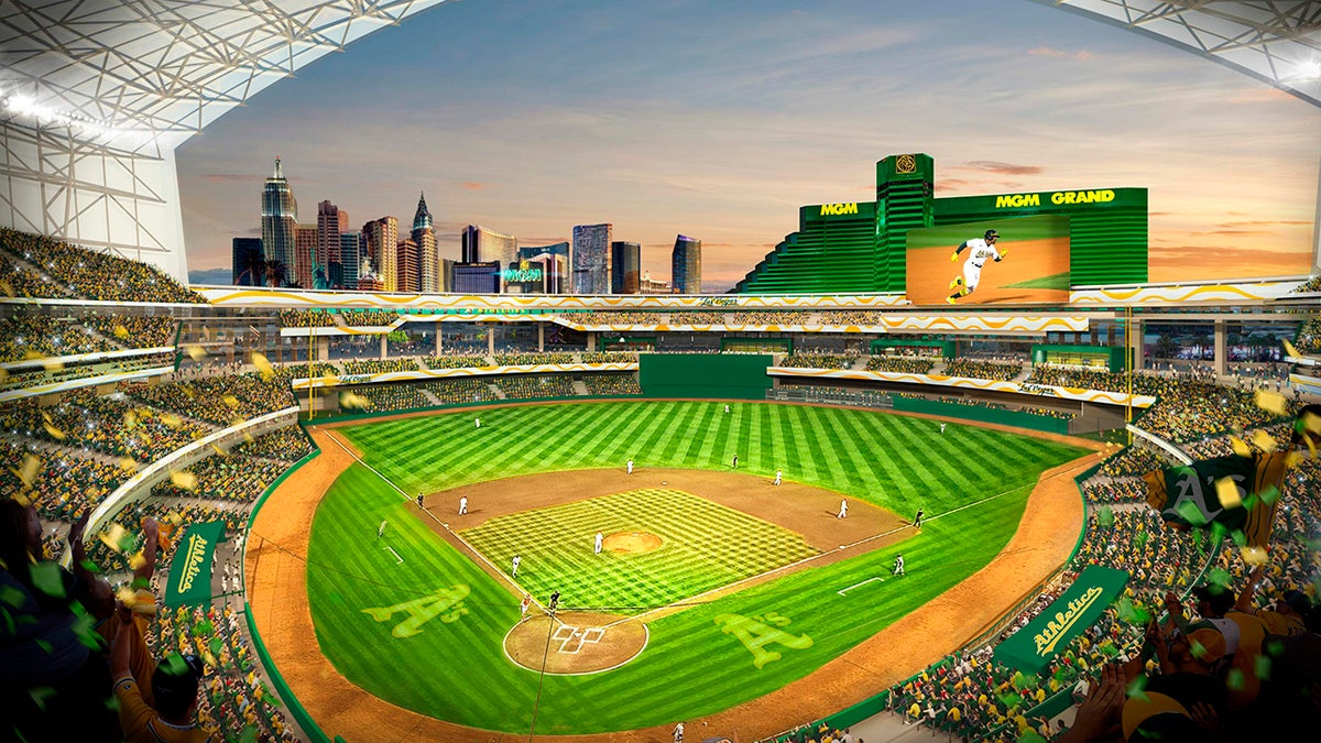 The A's stadium in Las Vegas would have a partially retractable roof