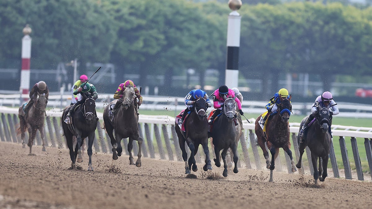 Horses run at Belmont Stakes