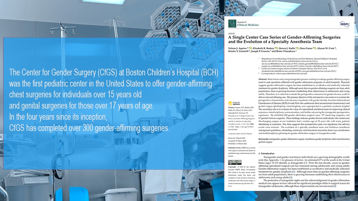 Boston Children's Hospital genital surgeries over 17