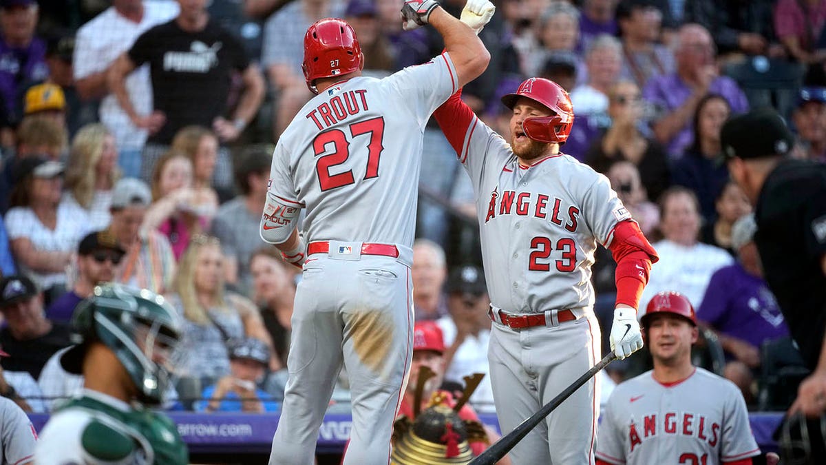 Brandon Drury and Mike Trout