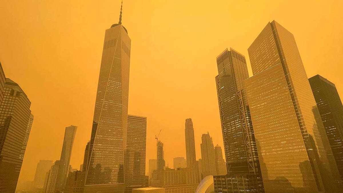 Manhattan covered in smoke