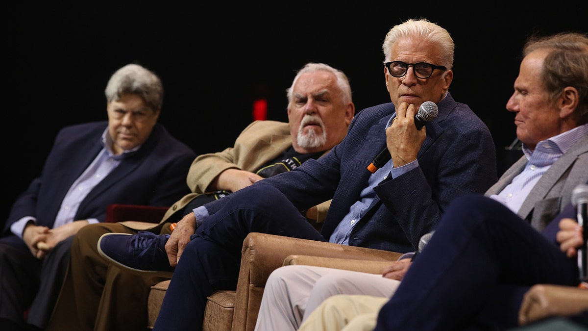 George Wendt, John Ratzenberger and Ted Danson look on, seated on stage at the ATX TV Festival