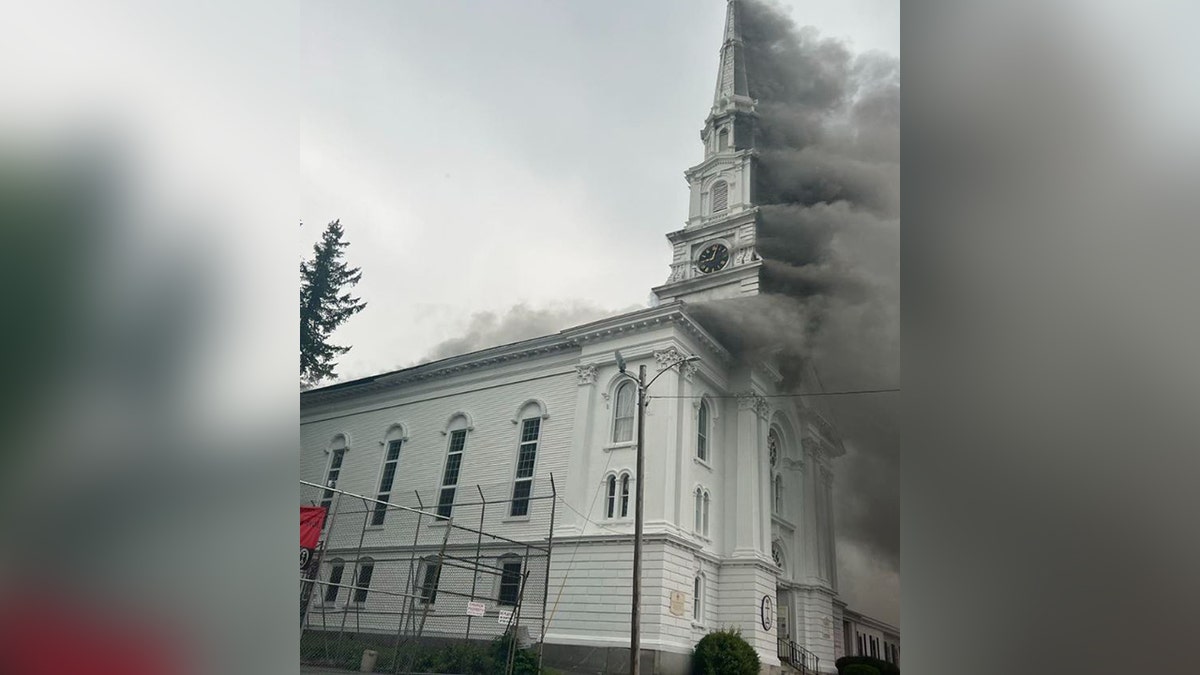 Church fire in Massachusetts
