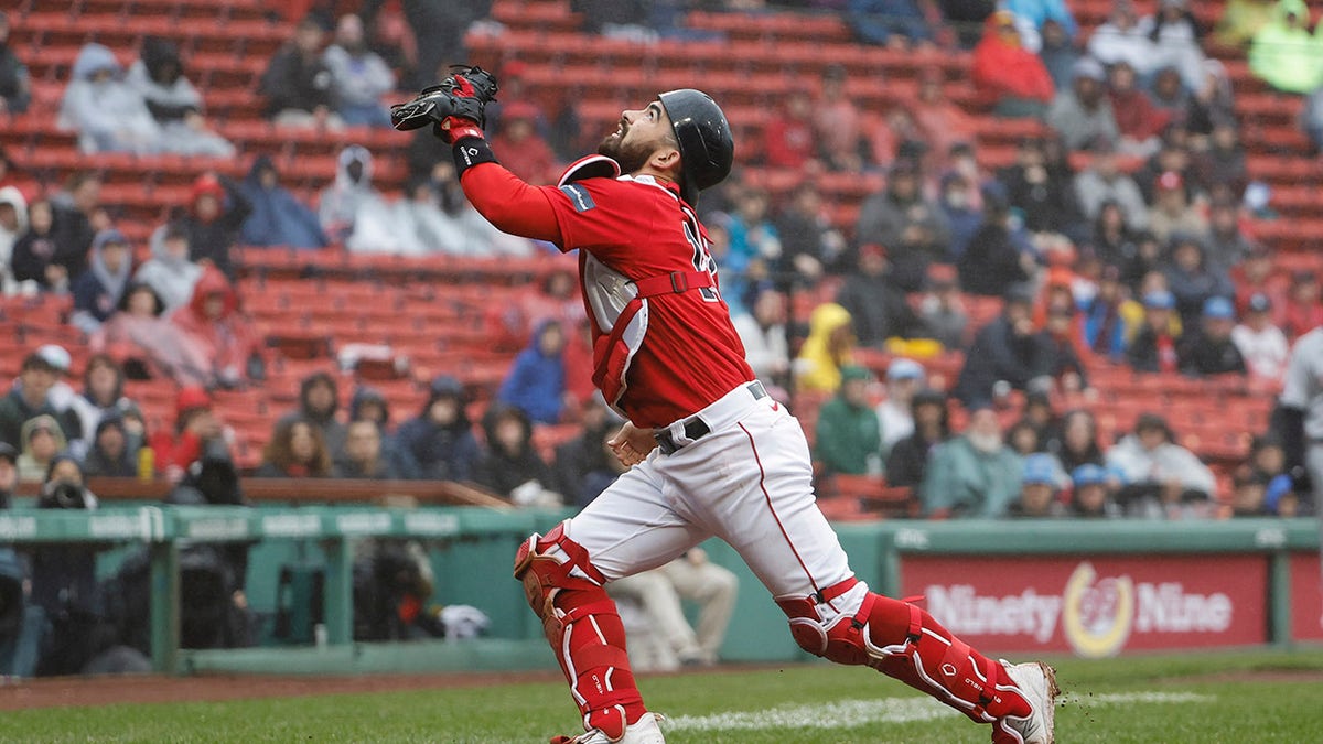 Connor Wong goes to catch ball