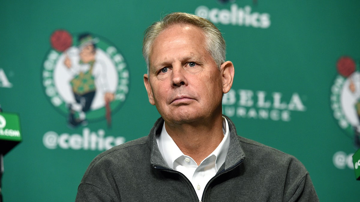 Danny Ainge at a press conference