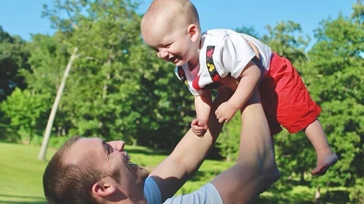 Destiny's husband Corey with son Parker