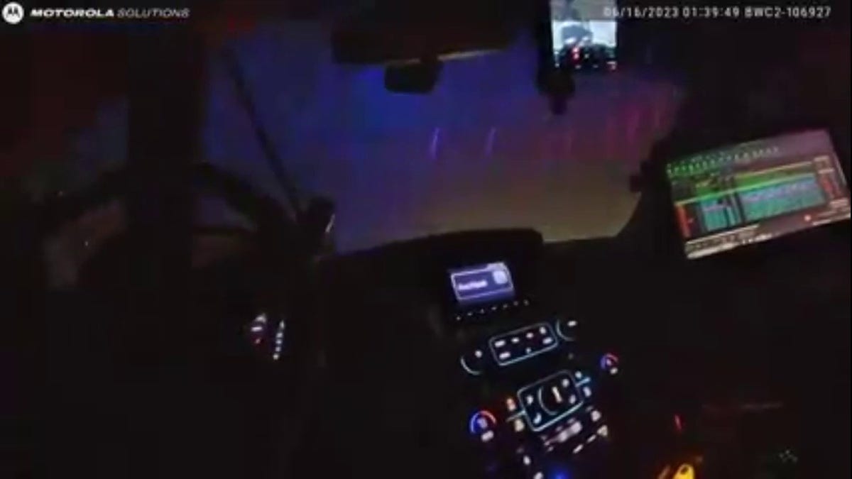 A view of the dashboard in Sheriff Deputy William Hollingsworth's patrol vehicle