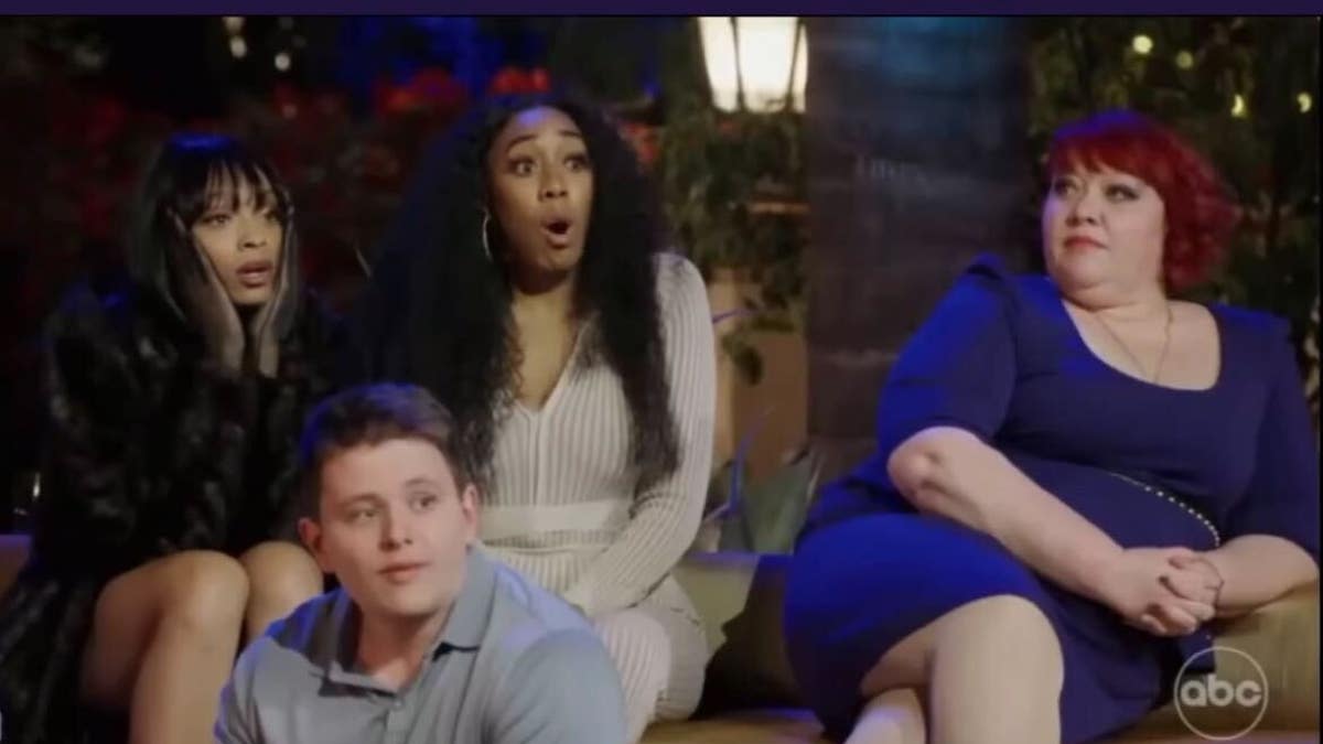 contestants looking shocked at reeves meltdown