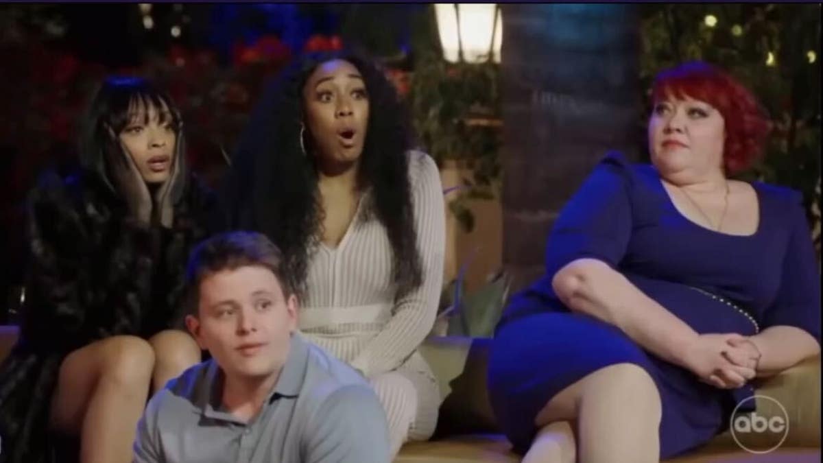 contestants looking shocked at reeves meltdown