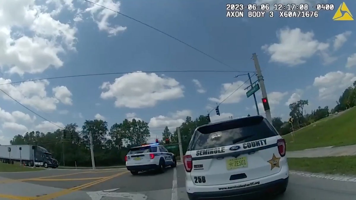 Dashcam footage of traffic stop