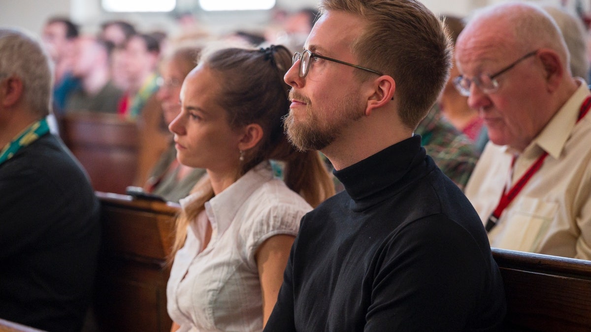 Jonas Simmerlein during AI-generated church service