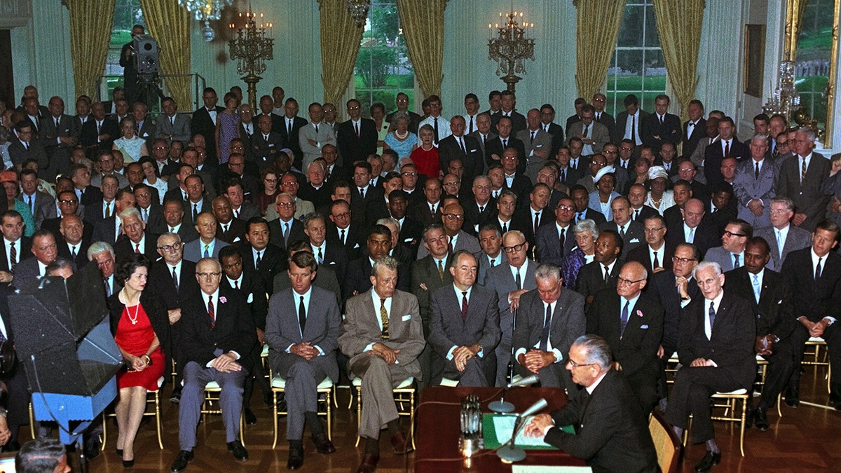 President Johnson signing the bill