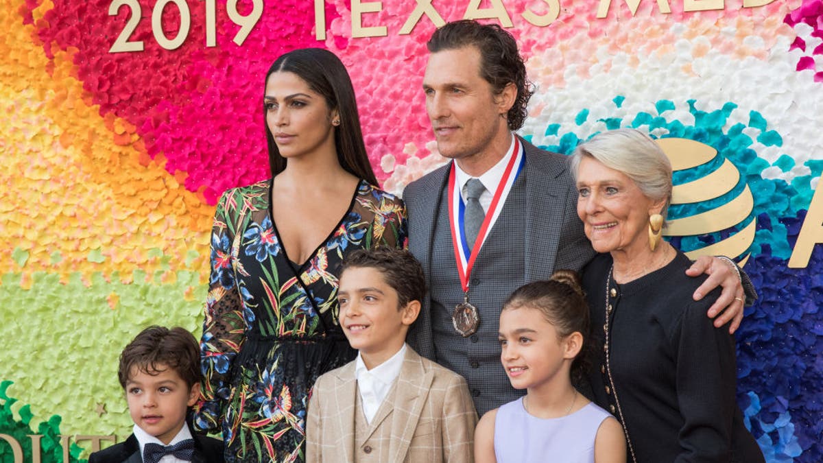 Matthew McConaughey with his family in 2019