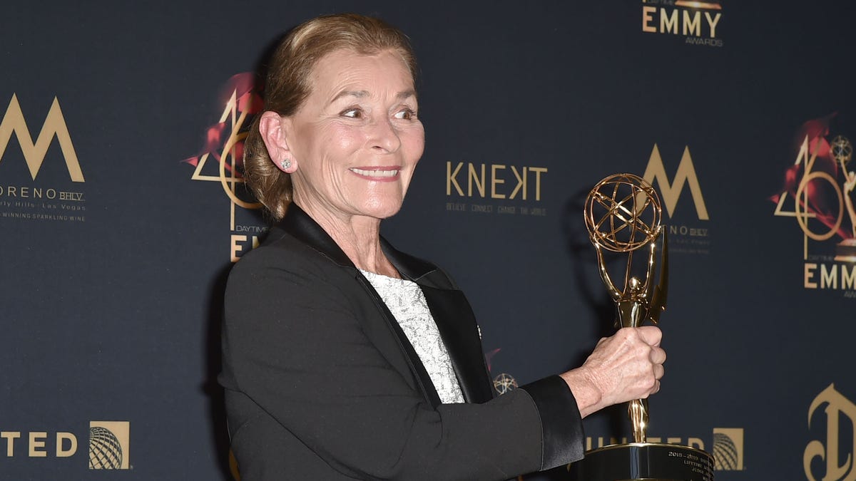 Judge Judy Sheindlin holds her lifetime achievement Emmy