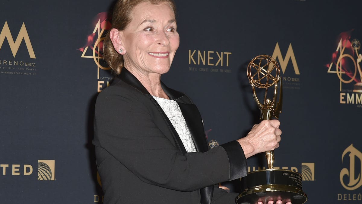 Judge Judy Sheindlin holds her lifetime achievement Emmy