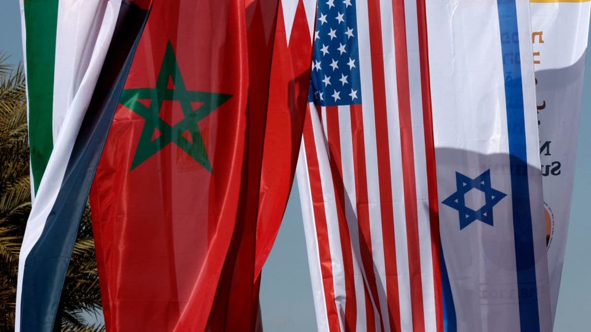 Israeli, US, Morocco flags