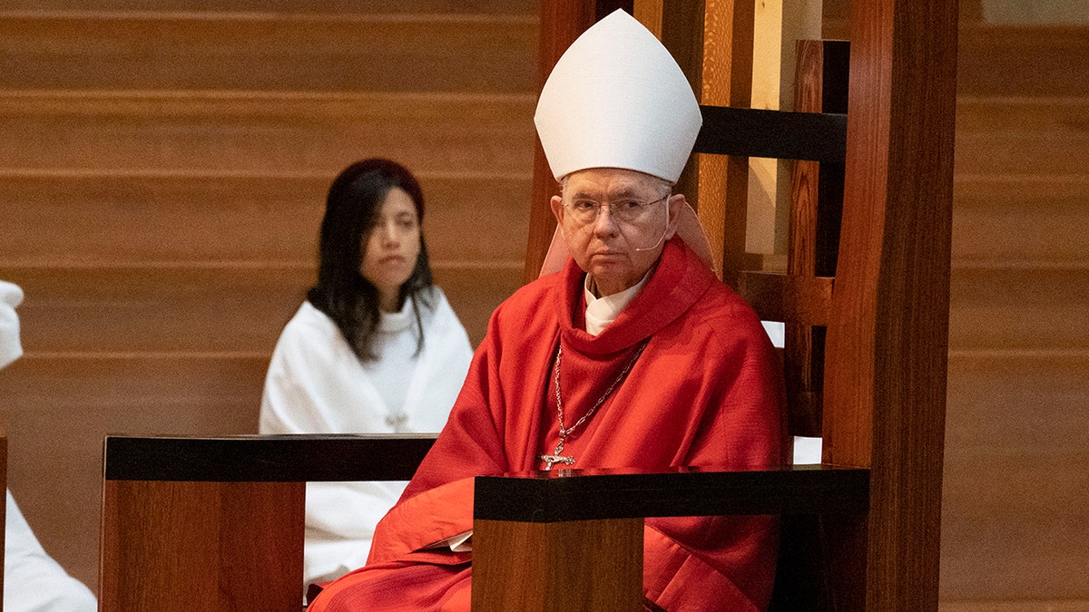 Archbishop Jose Gomez in mitre