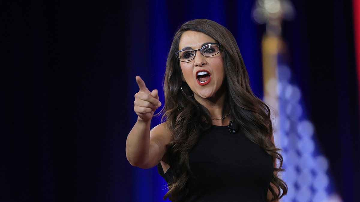 Rep. Lauren Boebert pointing