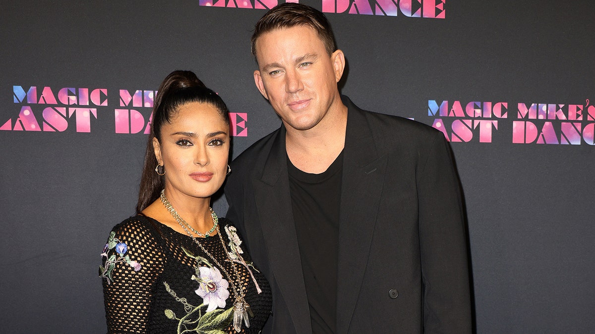 Channing Tatum and Salma Hayek at the premiere of Magic Mike