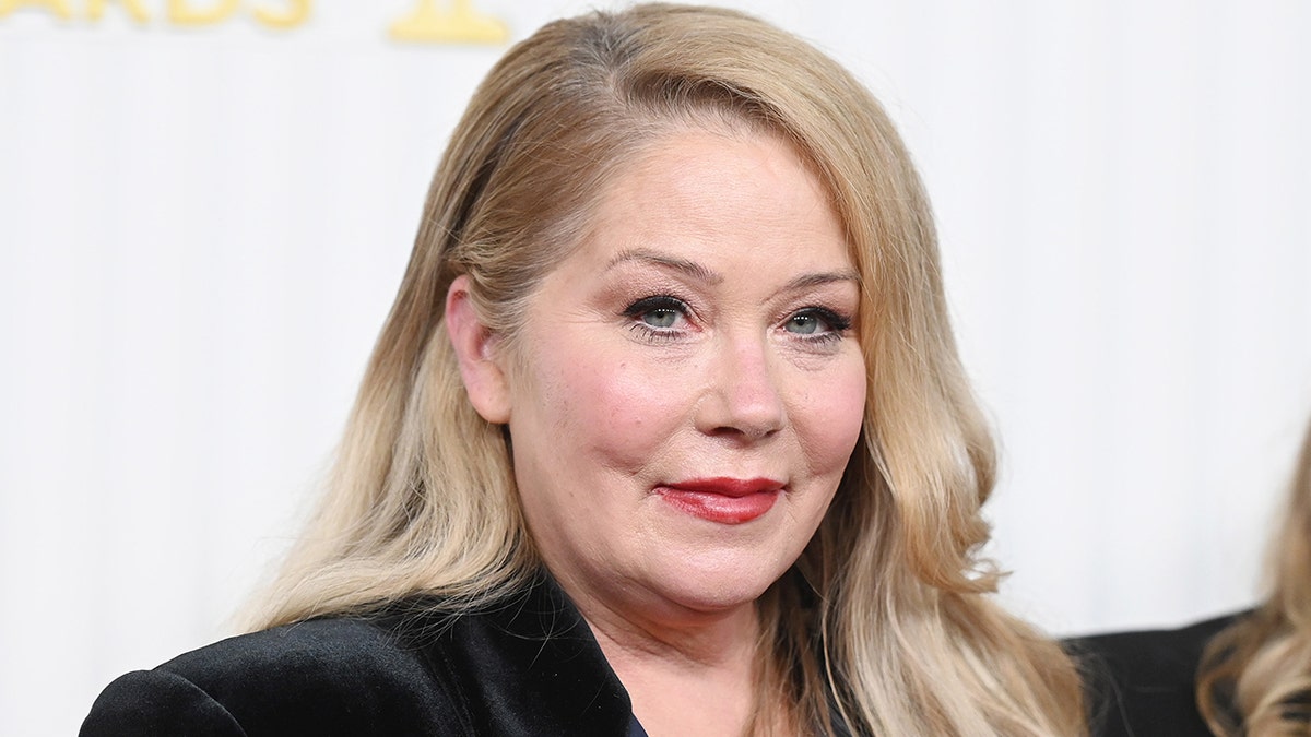 Christina Applegate at the Screen Actors Guild Awards in a black outfit