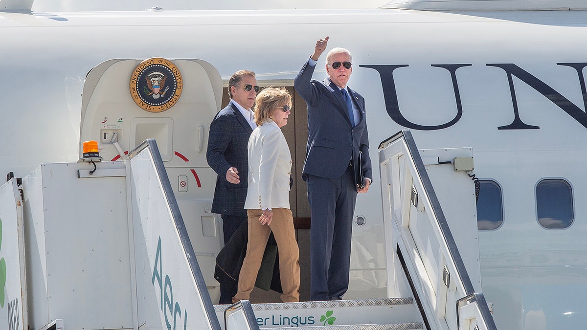 Joe and Hunter Biden board Air Force One in Ireland