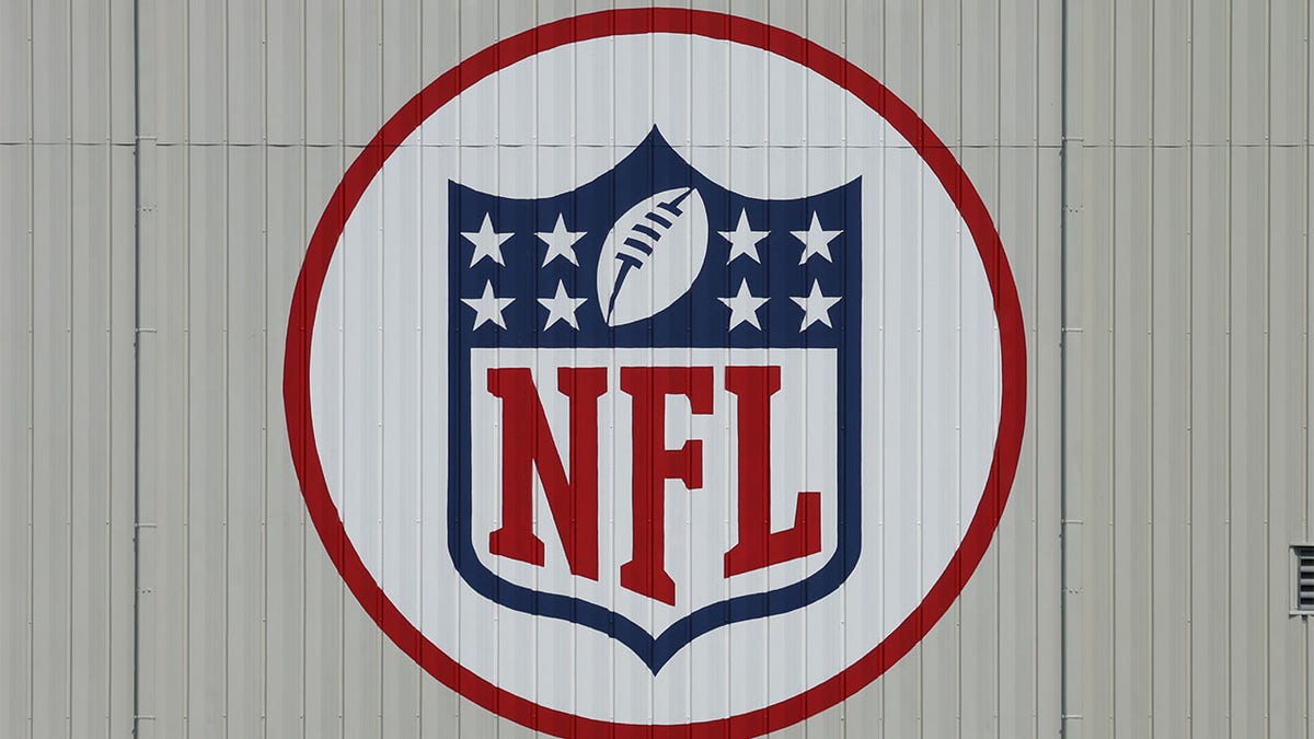 The NFL logo on a wall at the Chiefs training facility