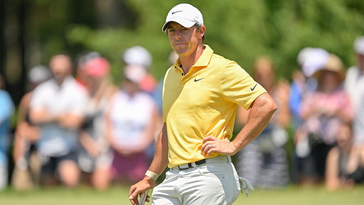 Rory McIlroy plays at the Memorial Tournament