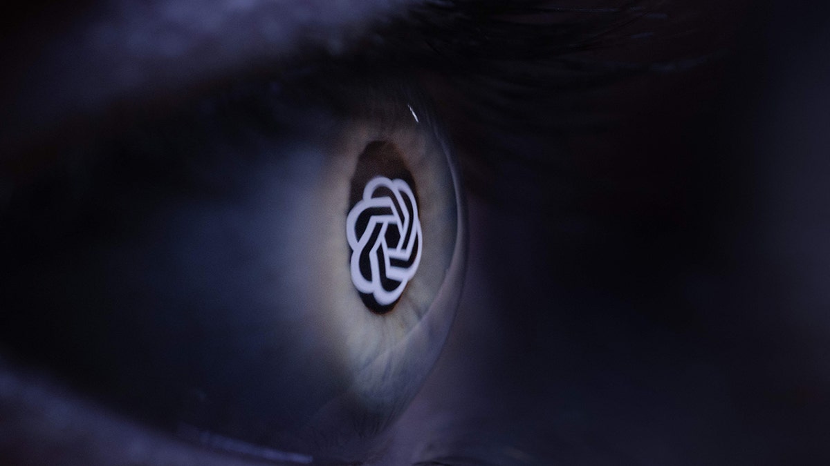 An eye with the Open AI logo