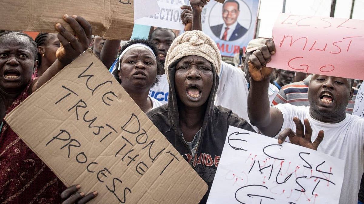 All People's Congress (APC) party protestors