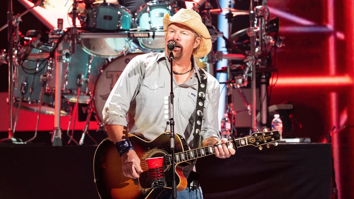 Toby Keith performing on stage