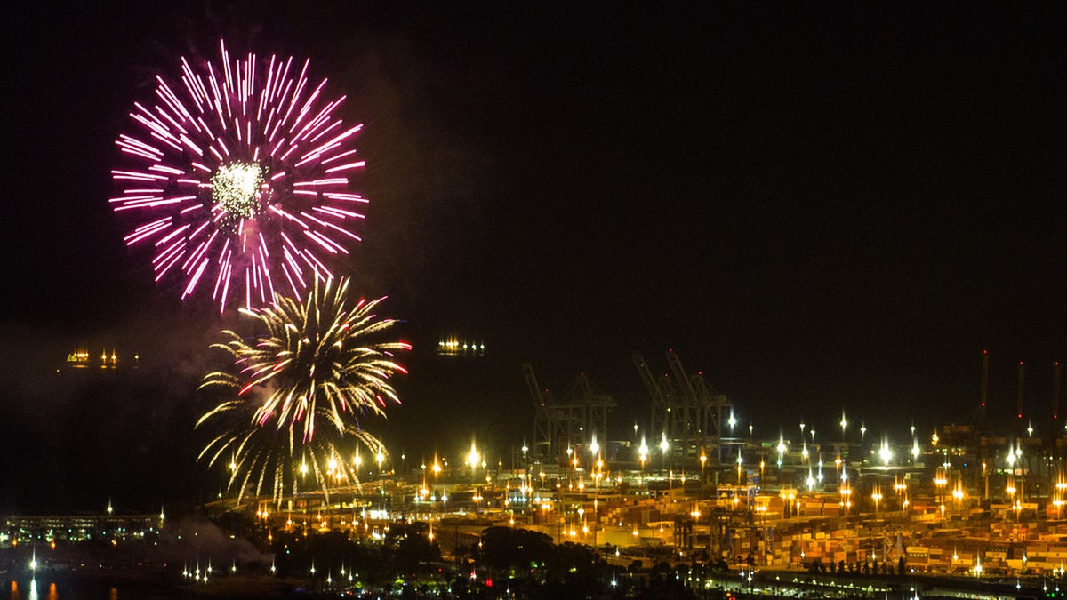 LA fireworks show