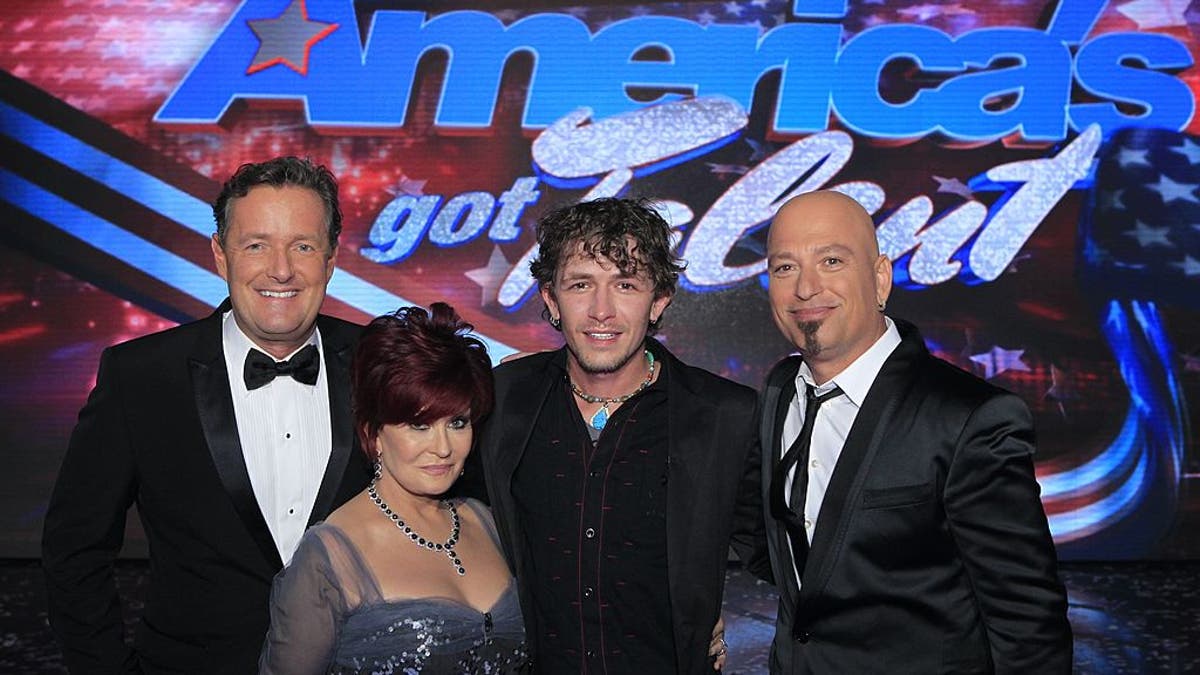 michael grimm with howie mandel, sharon osbourne and piers morgan