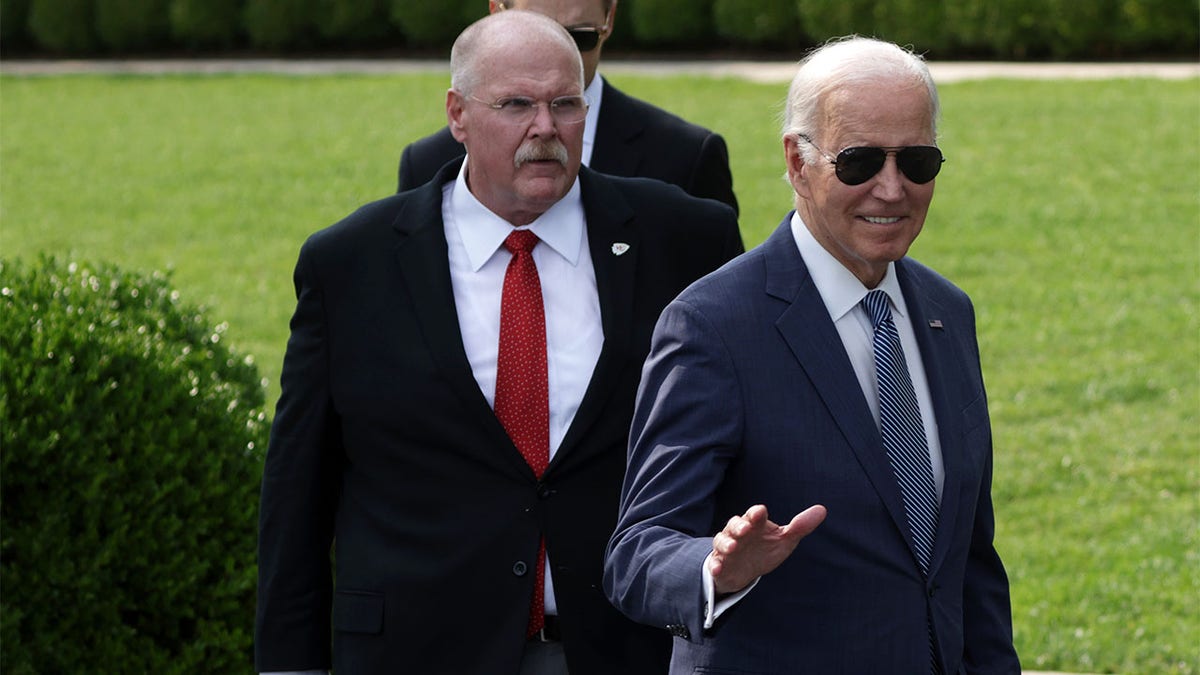 Joe Biden and Andy Reid at the White House