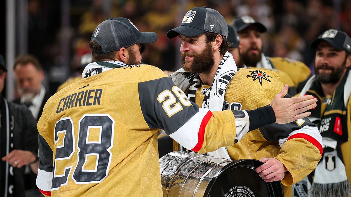 Alex Pietrangelo celebrates winning the Stanley Cup