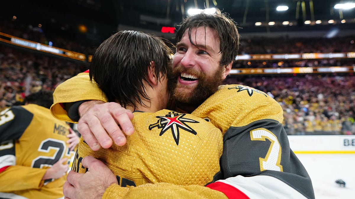 Alex Pietrangelo celebrates winning the Stanley Cup