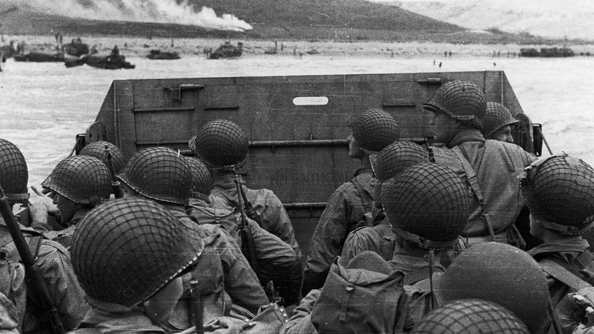 Men on D-Day landing craft