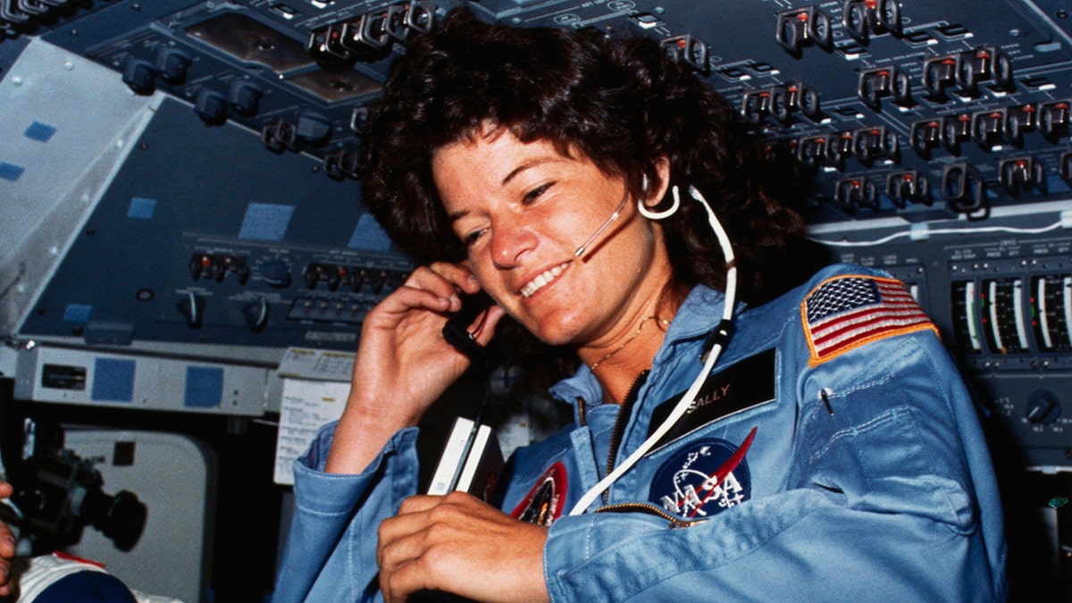 Sally Ride in space