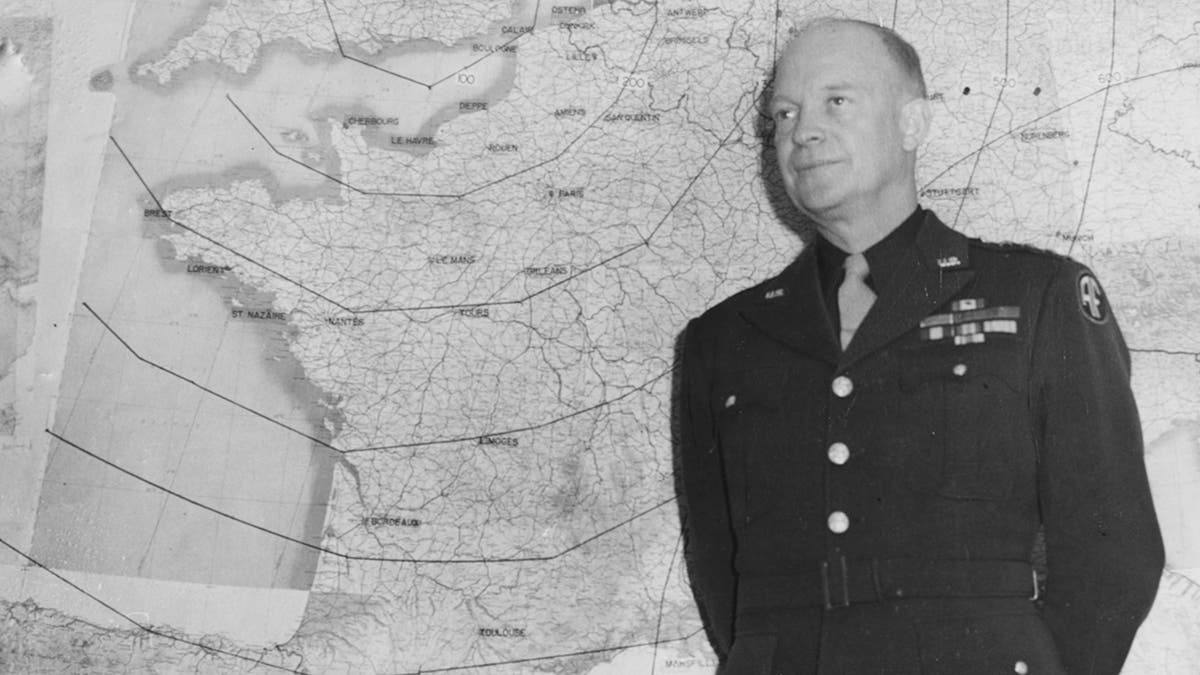 Dwight Eisenhower before map